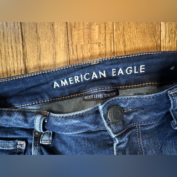 American Eagle Outfitters Women's Dark Blue Skinny Jeans - Picture 4 of 5